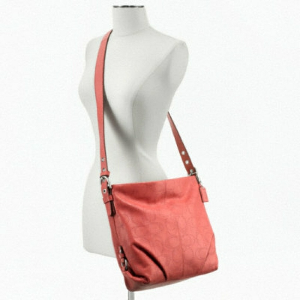 Coach perforated leather tote